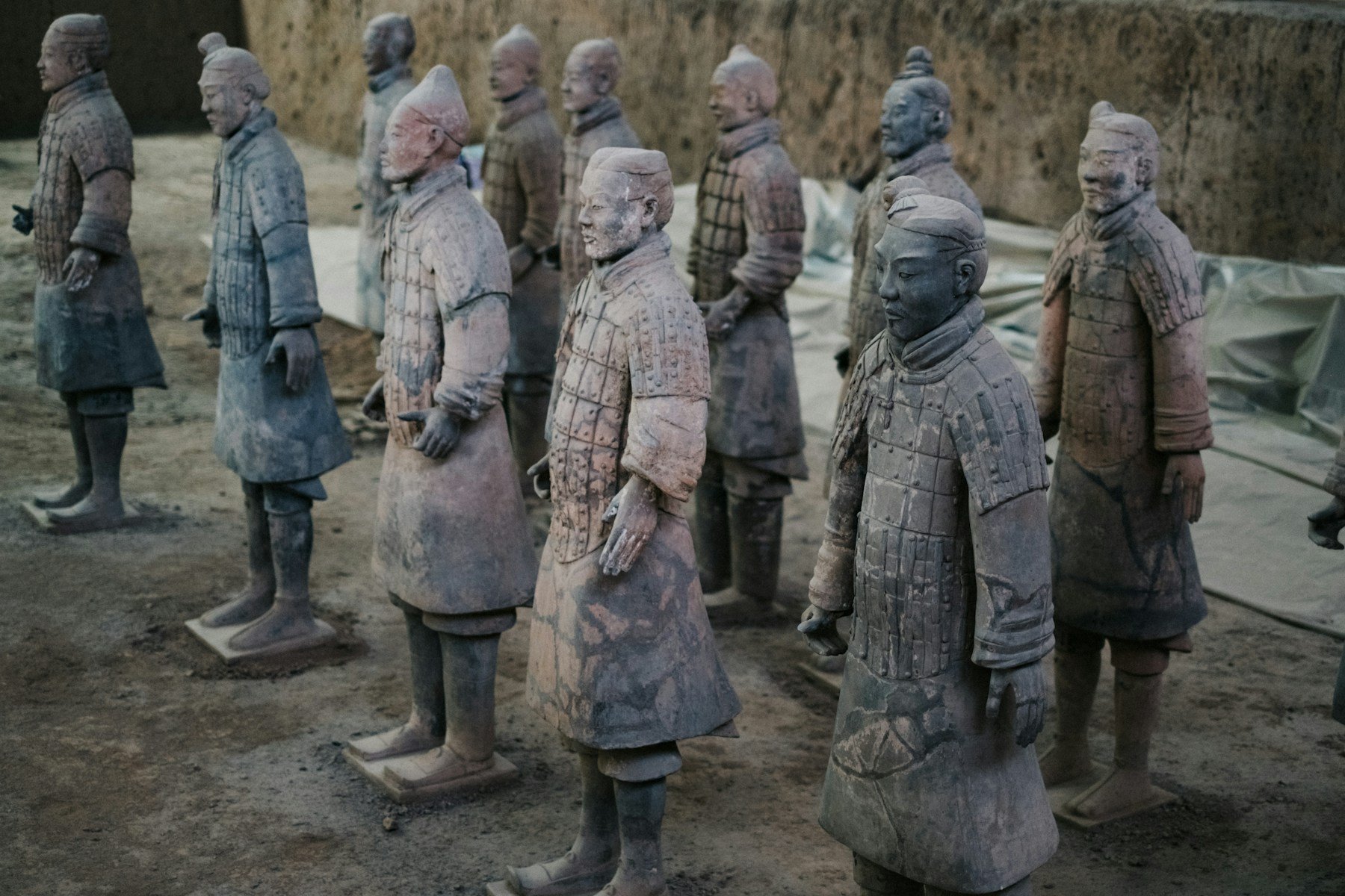西安兵马俑列队